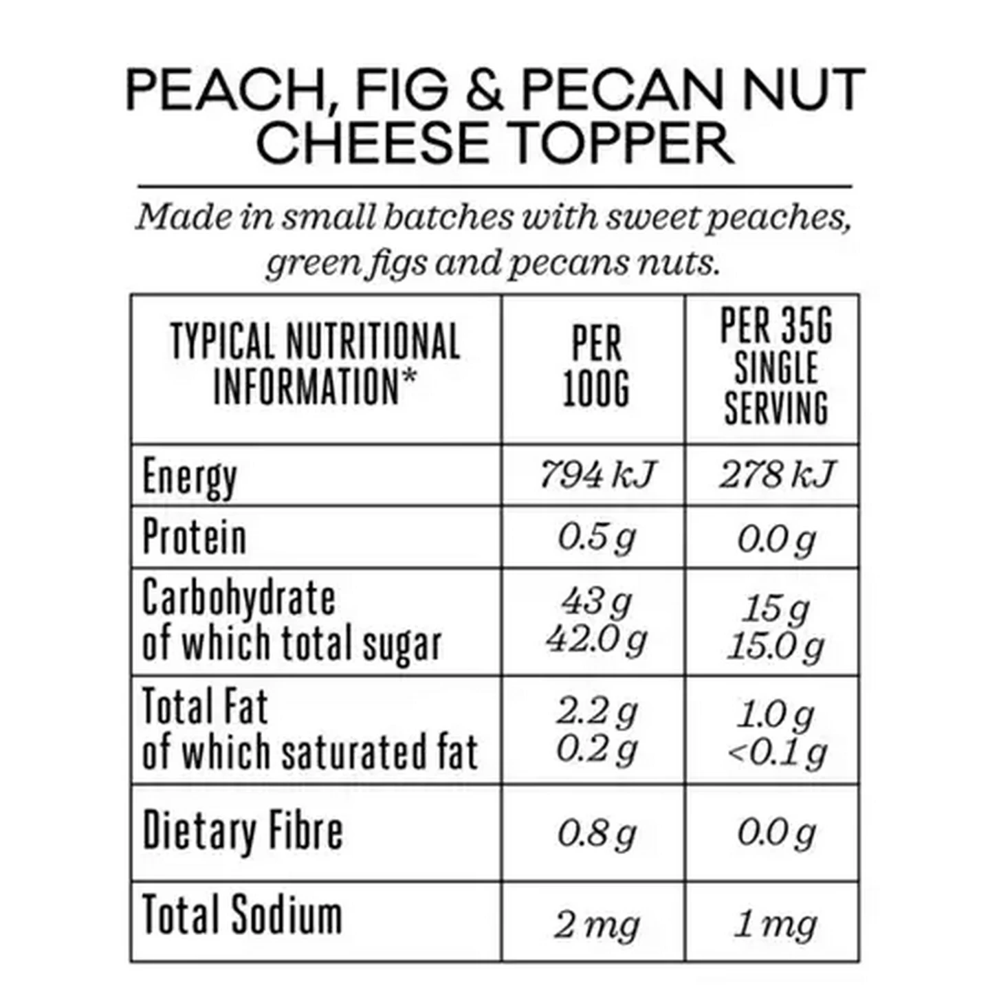 Image of Forage And Feast Peach, Fig & Pecan Nut Cheese Topper 170g