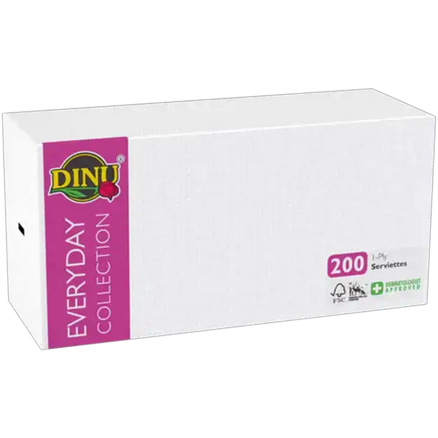 Image of Dinu 1 Ply Serviettes Jumbo Pack 200 Pack