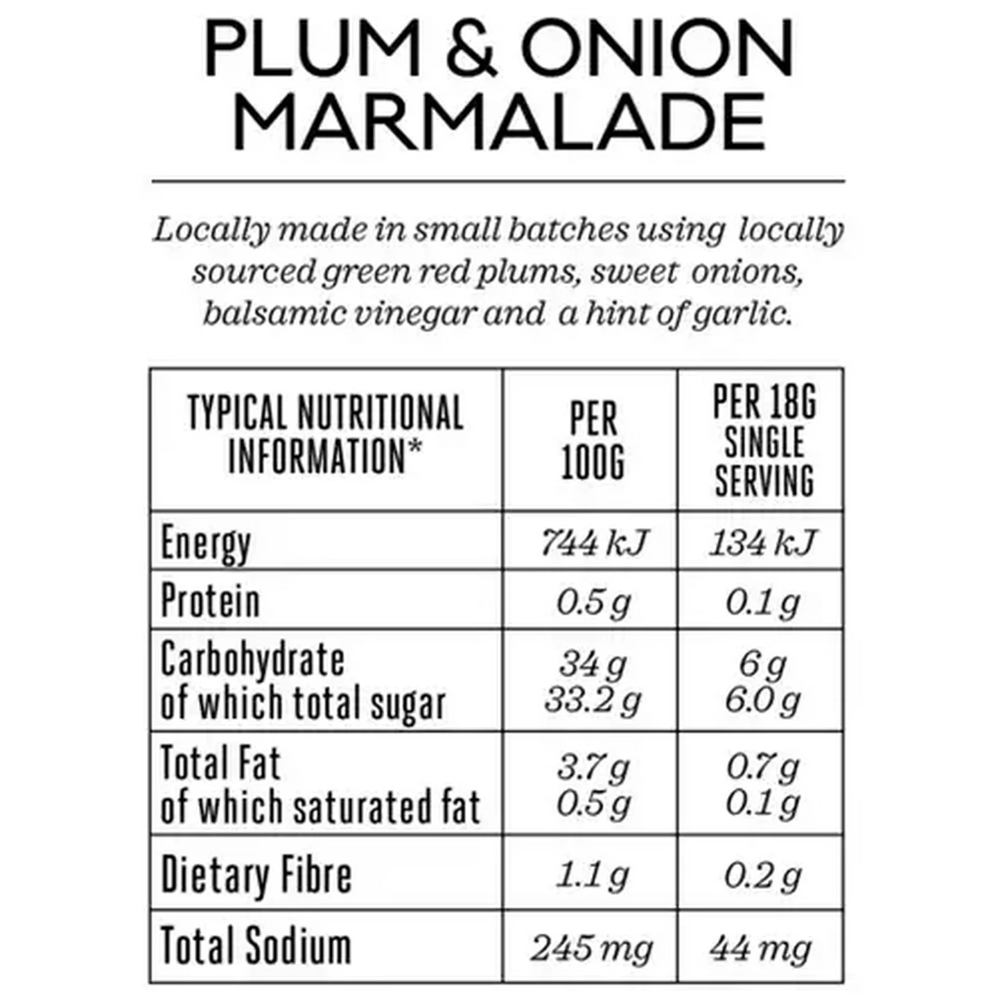 Image of Forage And Feast Plum & Onion Marmalade 200g