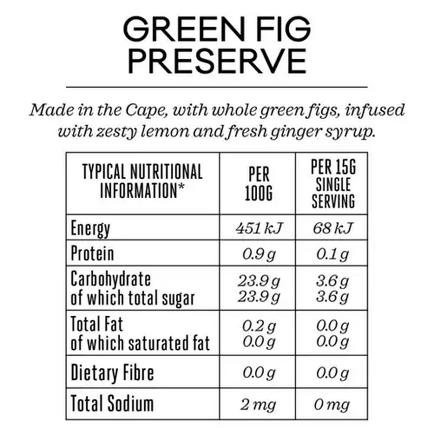 Image of Forage And Feast Green Fig Preserve 320g