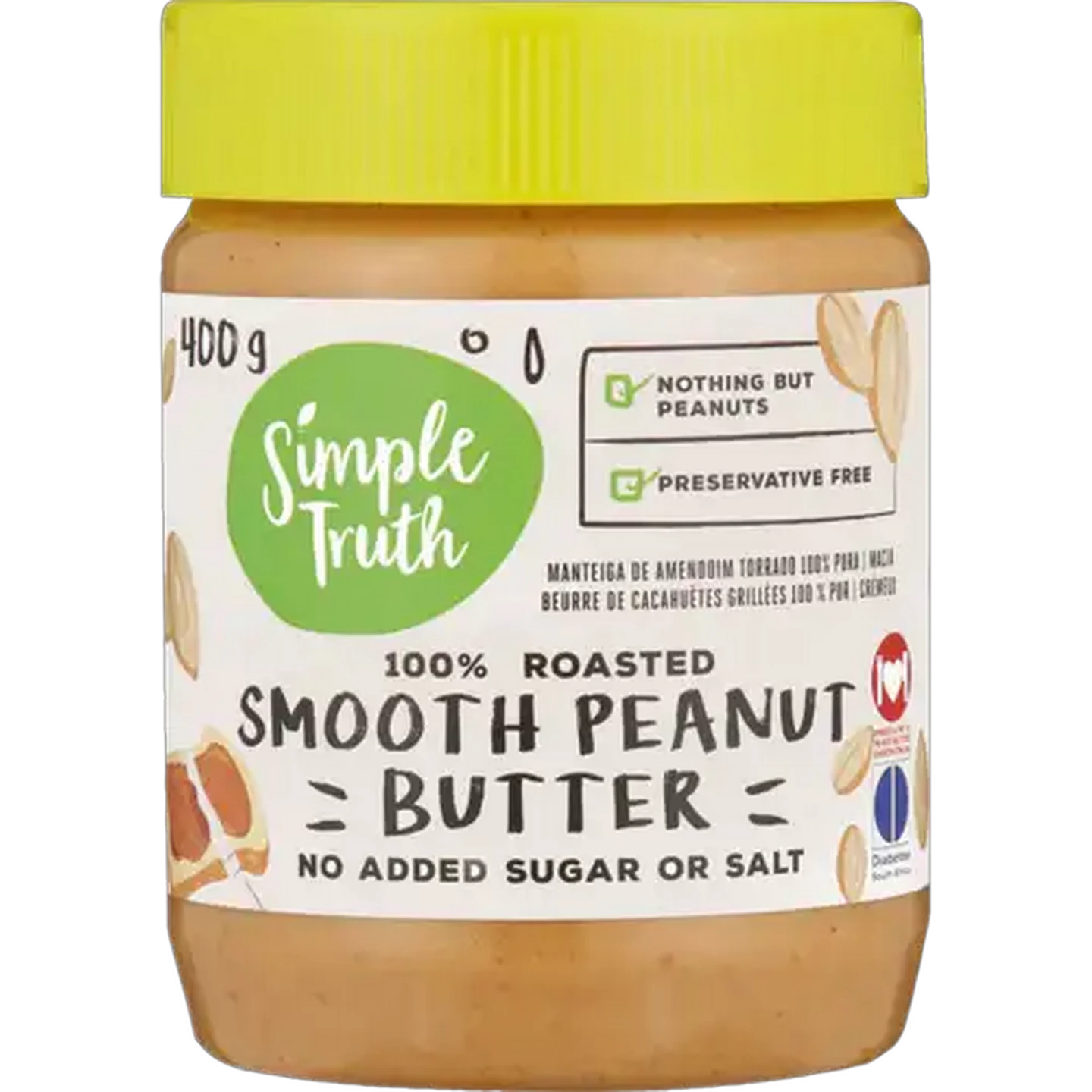 Image of Simple Truth 100% Roasted Smooth Peanut Butter 400g