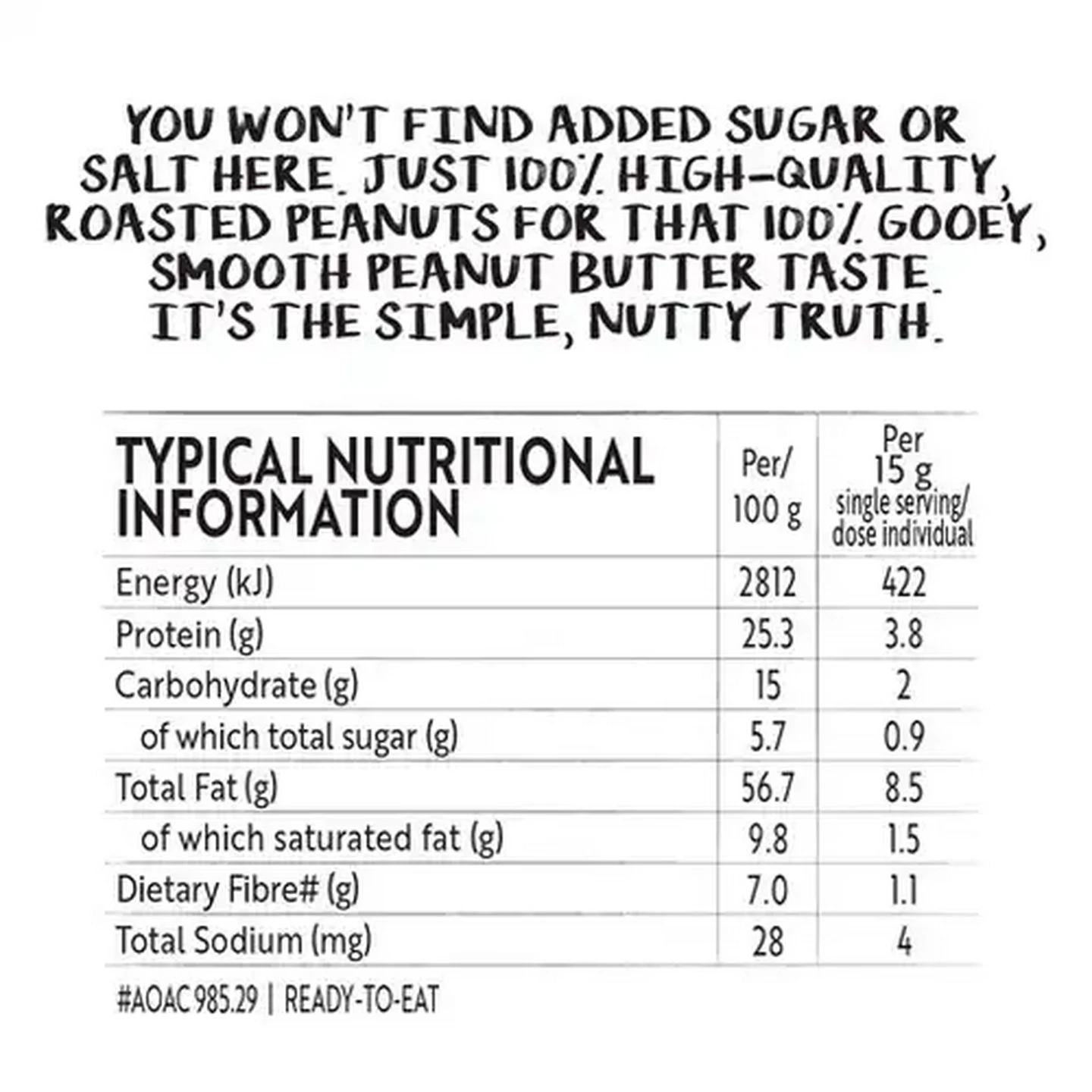 Image of Simple Truth 100% Roasted Smooth Peanut Butter 400g
