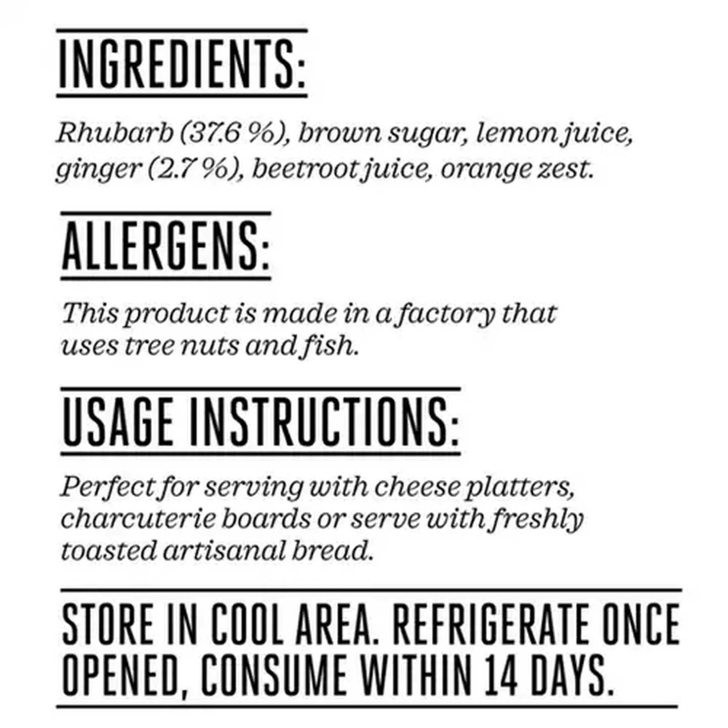 Image of Forage And Feast Rhubarb Preserve with Ginger 200g