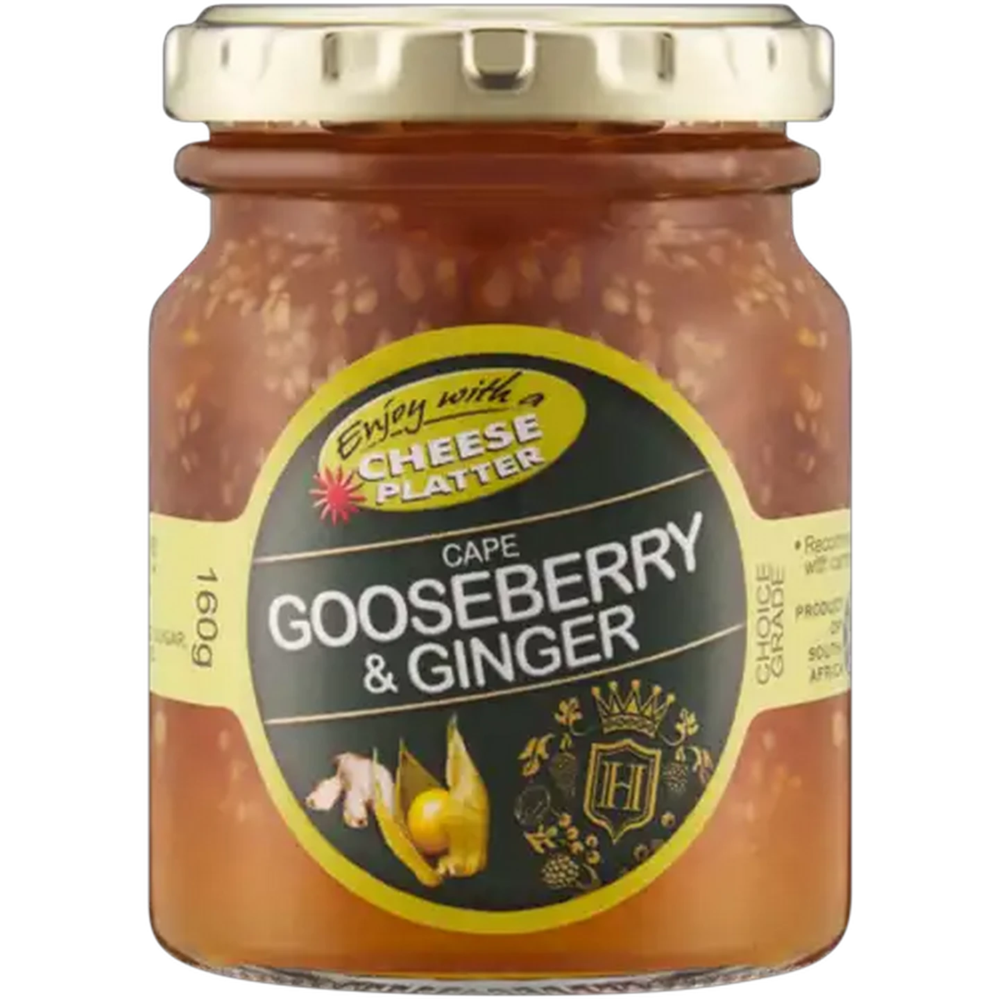Image of Hillcrest Berry Orchards Gooseberry & Ginger Jam Jar 160g