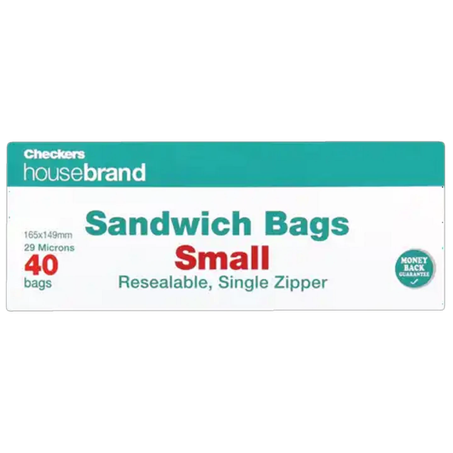 Image of Checkers Housebrand Small Zipper Sandwich Bags 40 Pack