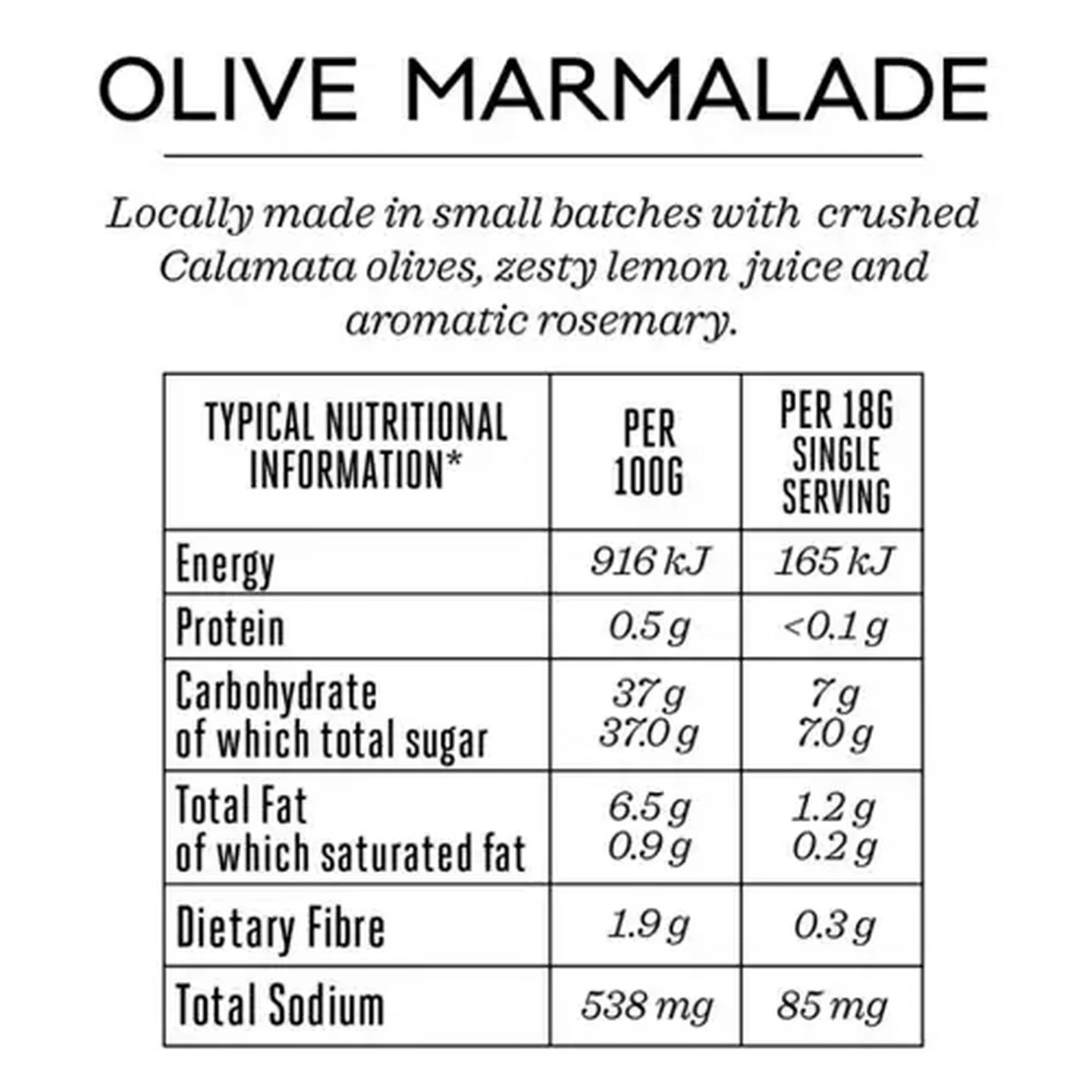 Image of Forage And Feast Olive Marmalade 200g