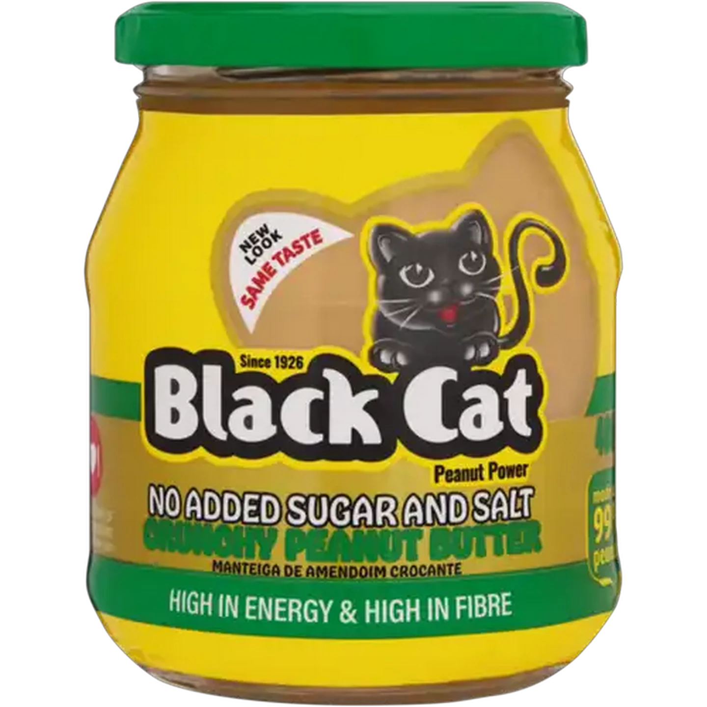 Image of Black Cat No Added Sugar and Salt Crunchy Peanut Butter 400g Jar