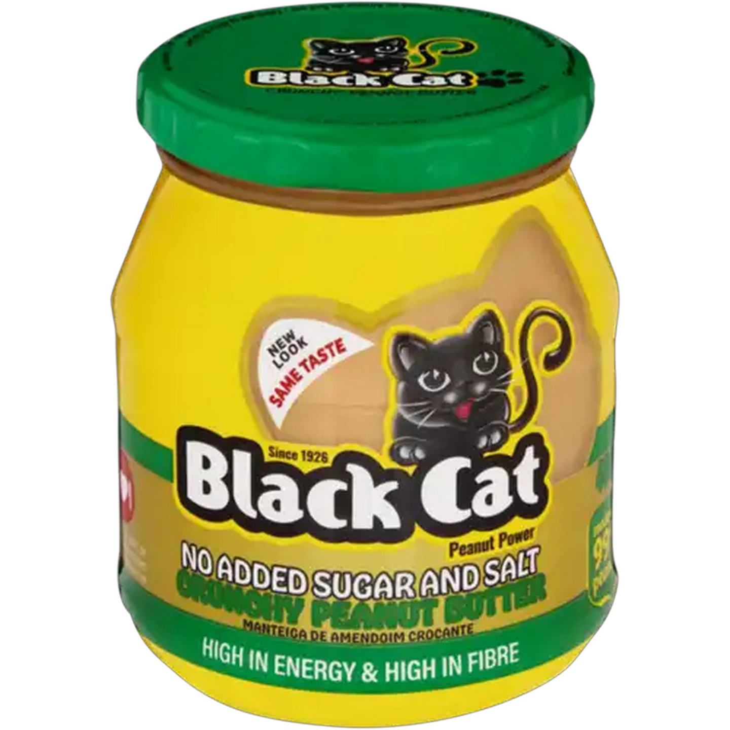 Image of Black Cat No Added Sugar and Salt Crunchy Peanut Butter 400g Jar