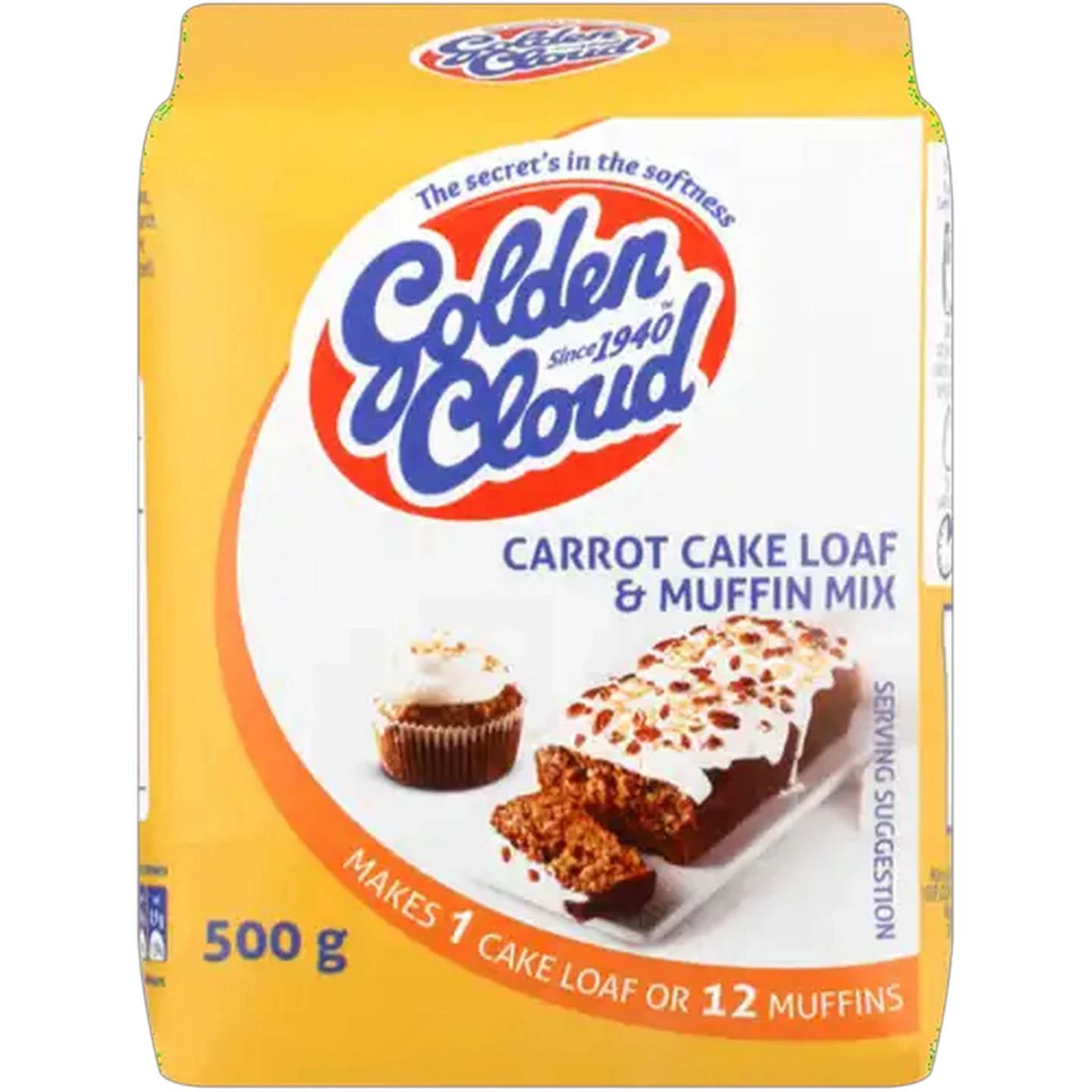 Image of Golden Cloud Carrot Cake Loaf & Muffin Mix 500g