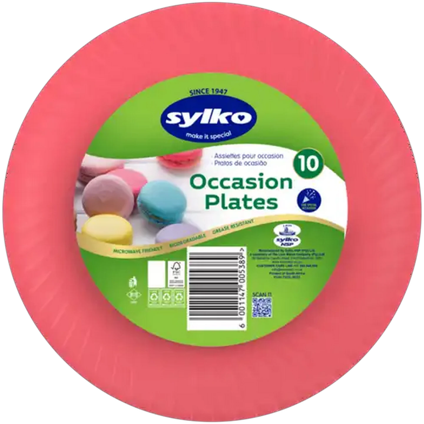 Image of Sylko Pink Occasion Plates 10 Pack