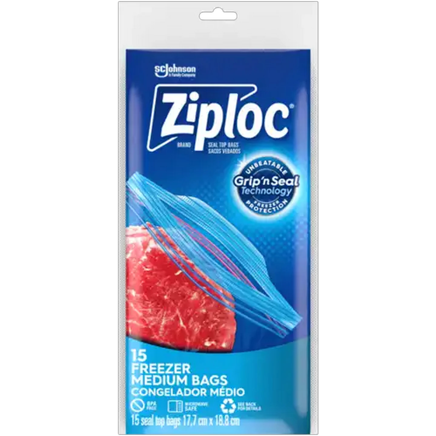 Image of Ziploc Freezer Bags 15 Pack