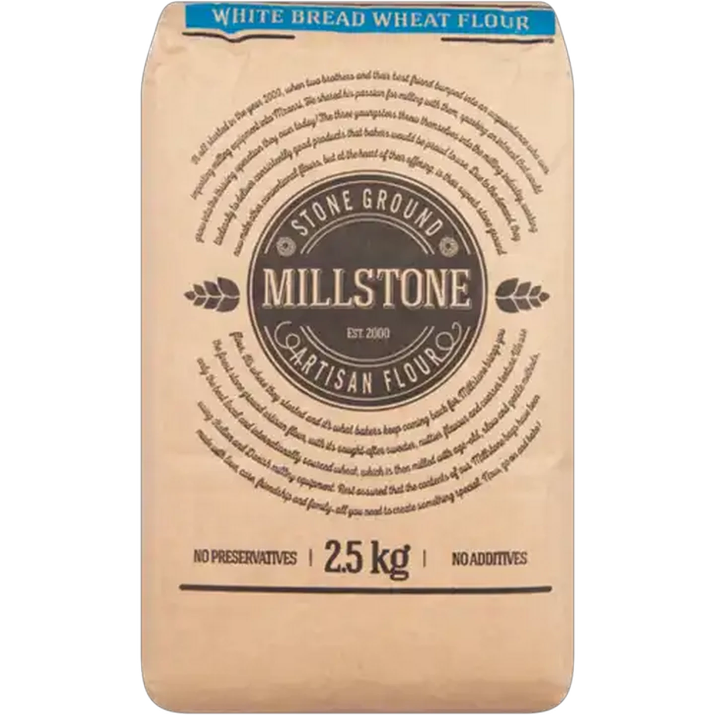 Image of Millstone Stone Ground White Bread Wheat Flour 2.5kg