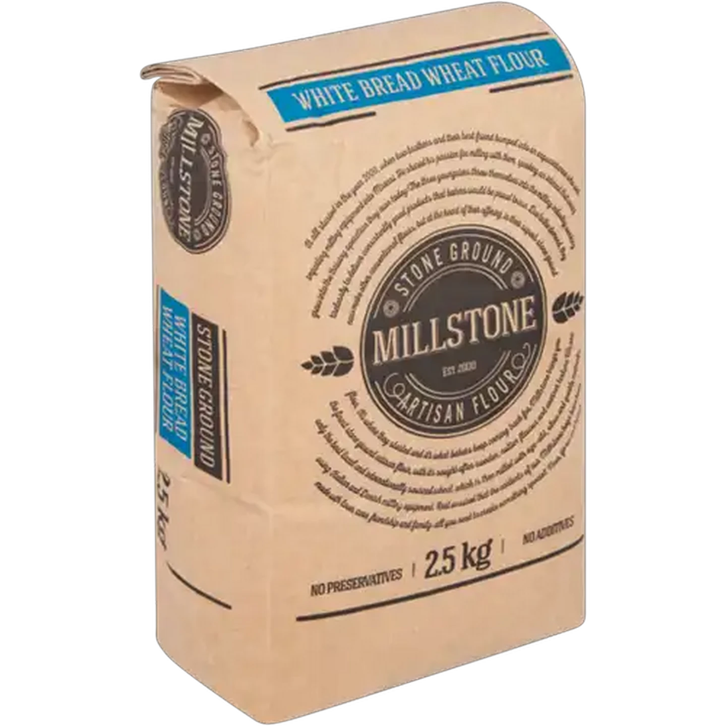 Image of Millstone Stone Ground White Bread Wheat Flour 2.5kg