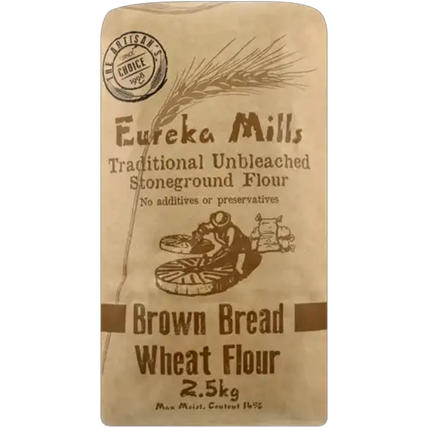 Image of Eureka Mills Traditional Unbleached Stoneground Brown Bread Wheat Flour 2.5kg