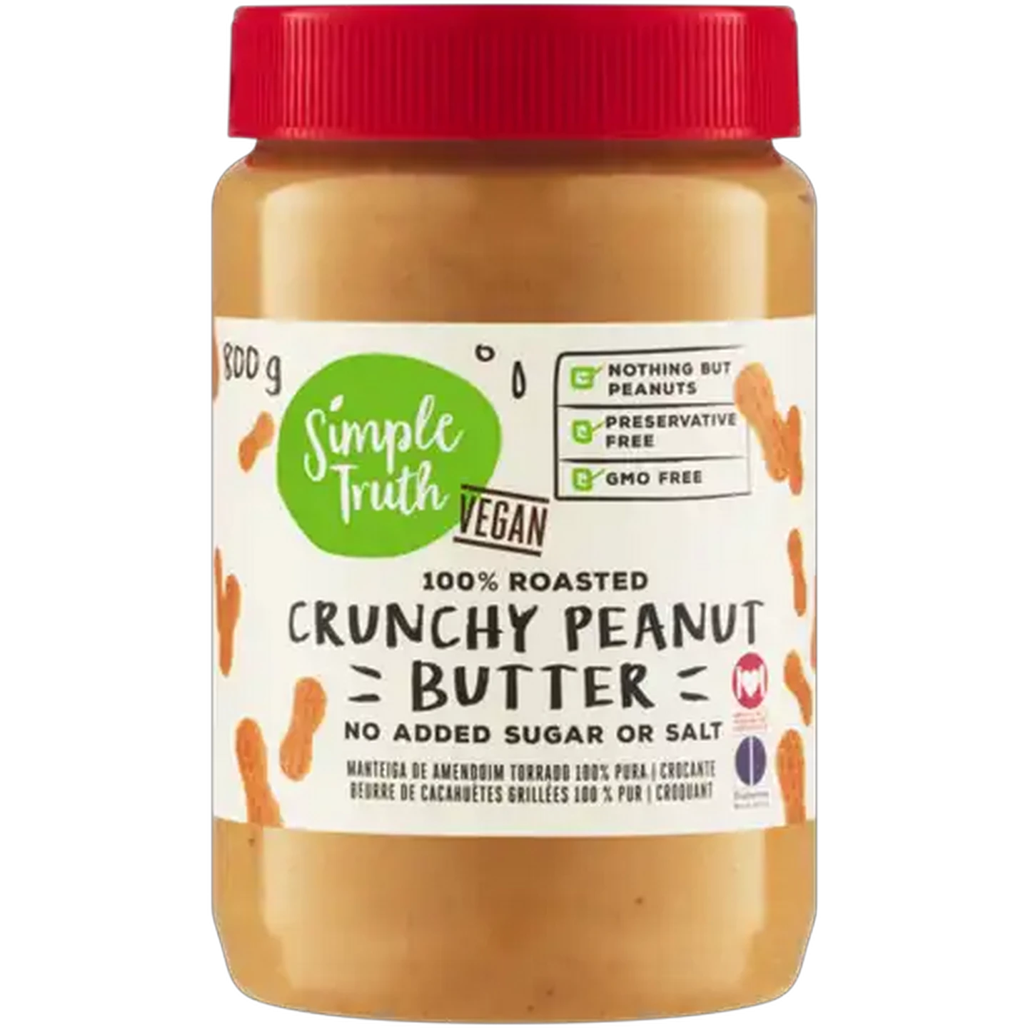Image of Simple Truth Crunchy Peanut Butter Jar 800g