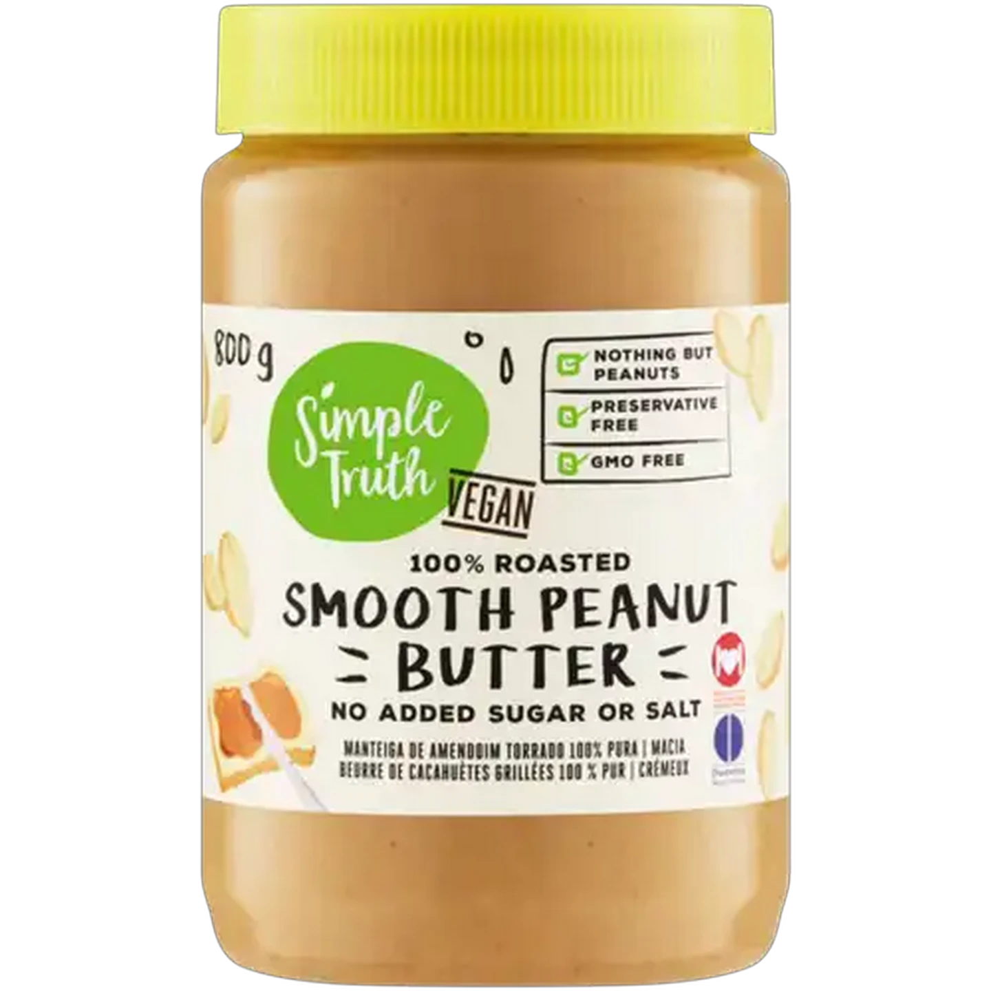 Image of Simple Truth Smooth Peanut Butter 800g