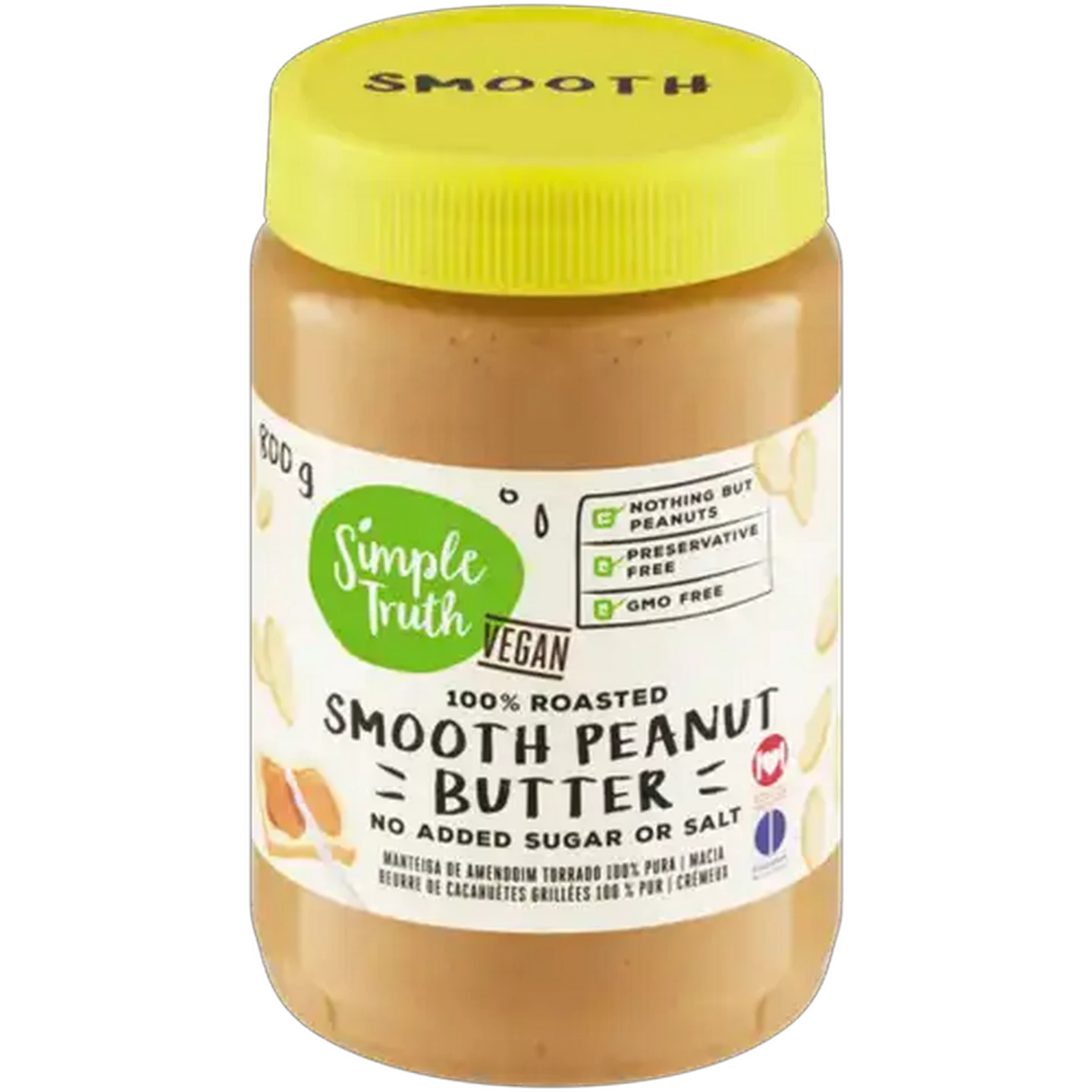 Image of Simple Truth Smooth Peanut Butter 800g