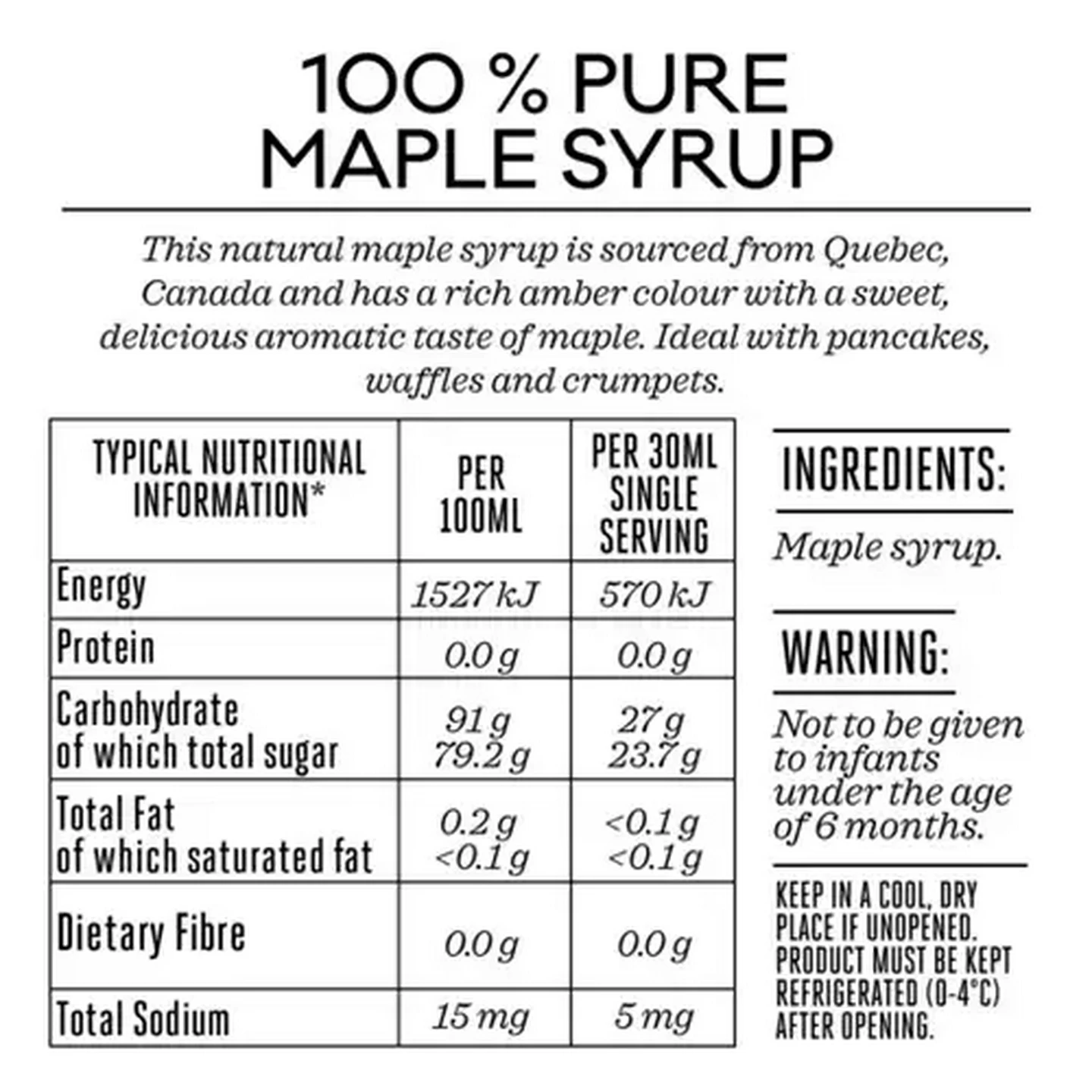 Image of Forage And Feast 100% Pure Maple Syrup 250ml