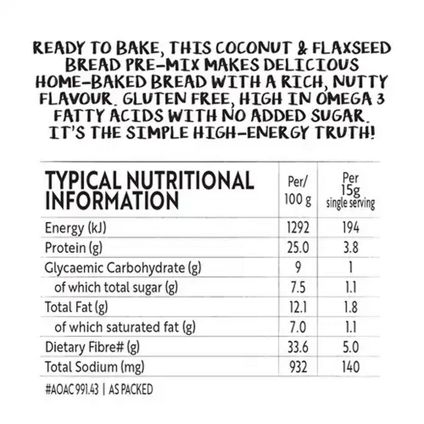 Image of Simple Truth Coconut, Flaxseed Gluten Free Bread Pre-Mix 250g