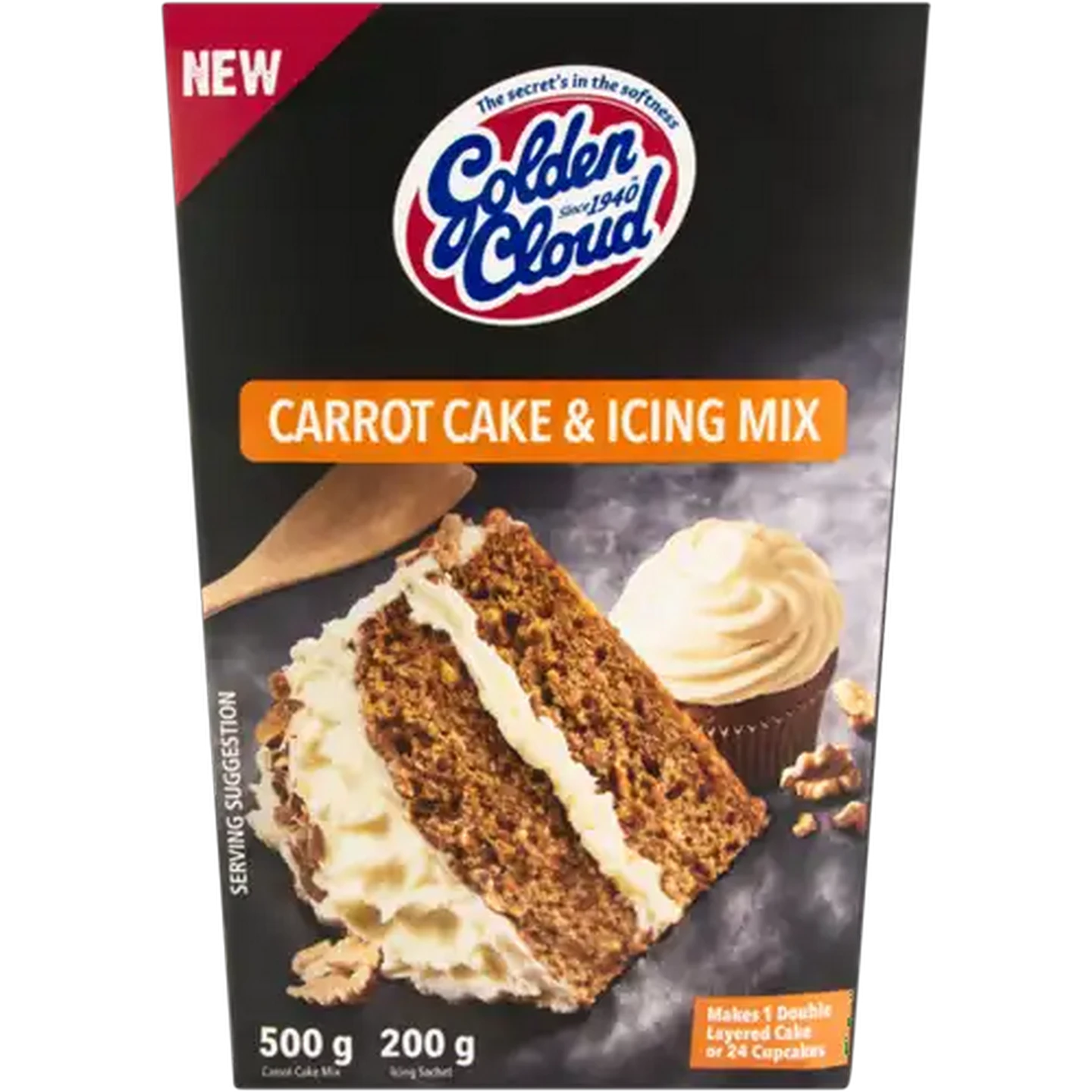 Image of Golden Cloud Carrot Cake & Icing Mix 700g