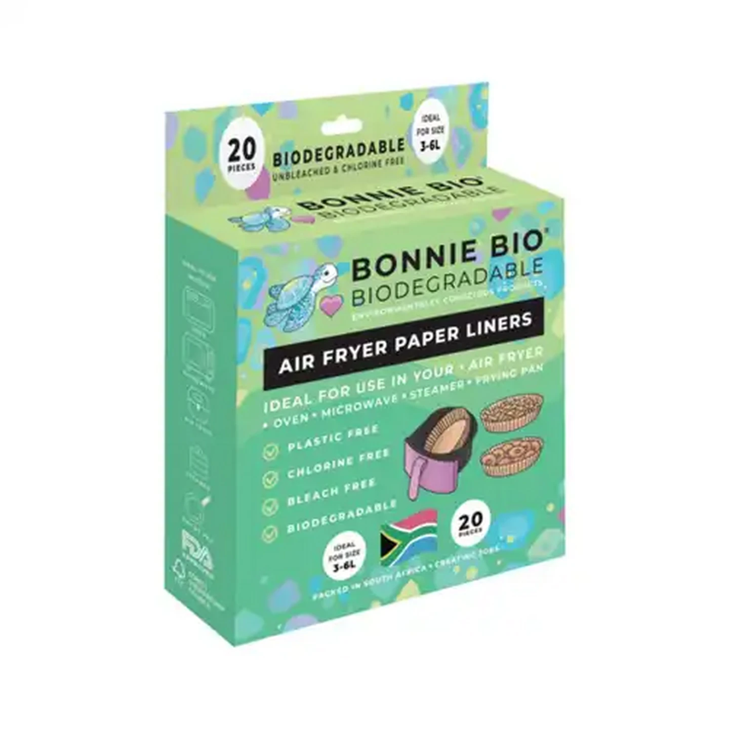 Image of Bonnie Bio Biodegradable Air Fryer Paper Liners 20 Pack