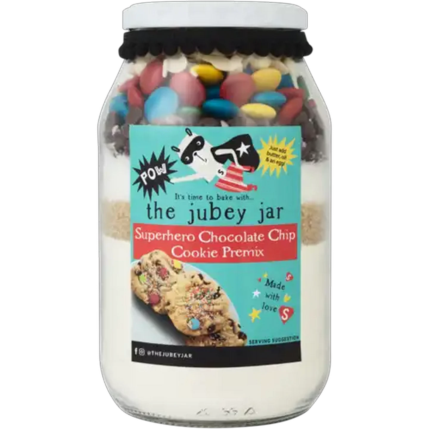 Image of The Jubey Jar Superhero Chocolate Chip Cookie Premix 630g