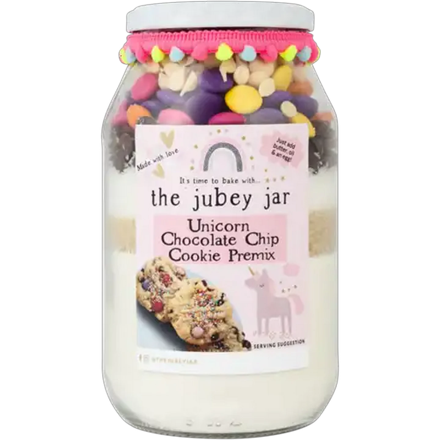 Image of The Jubey Jar Unicorn Chocolate Chip Cookie Premix 630g