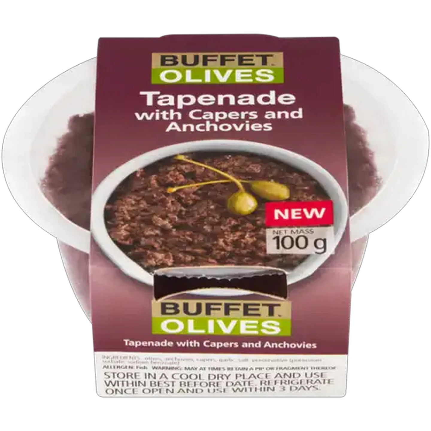 Image of Buffet Olives Tapenade With Capers And Anchovies 100g