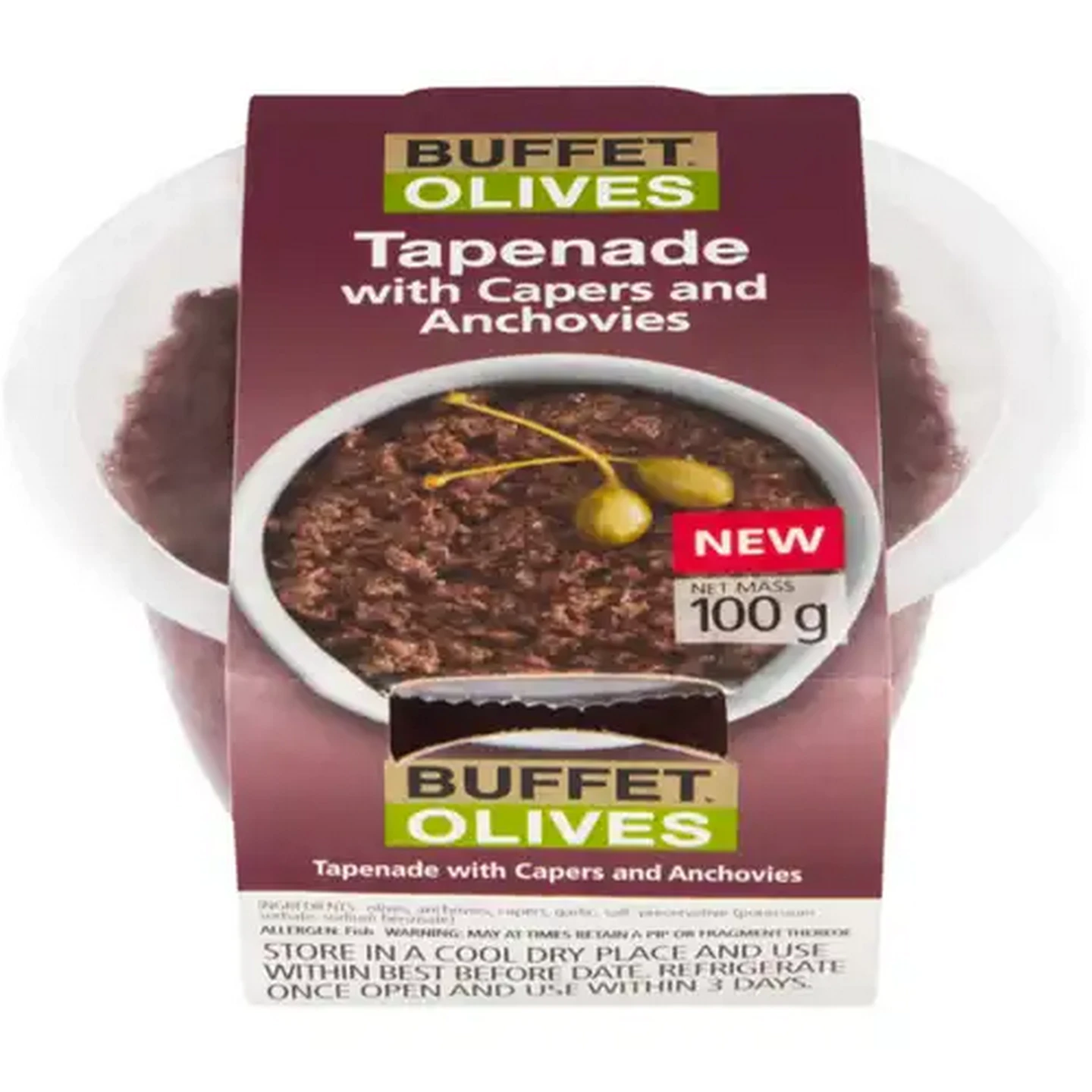 Image of Buffet Olives Tapenade With Capers And Anchovies 100g