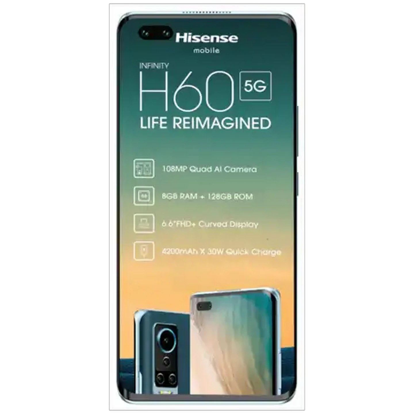 Image of Hisense H60 Green Cellphone 5G