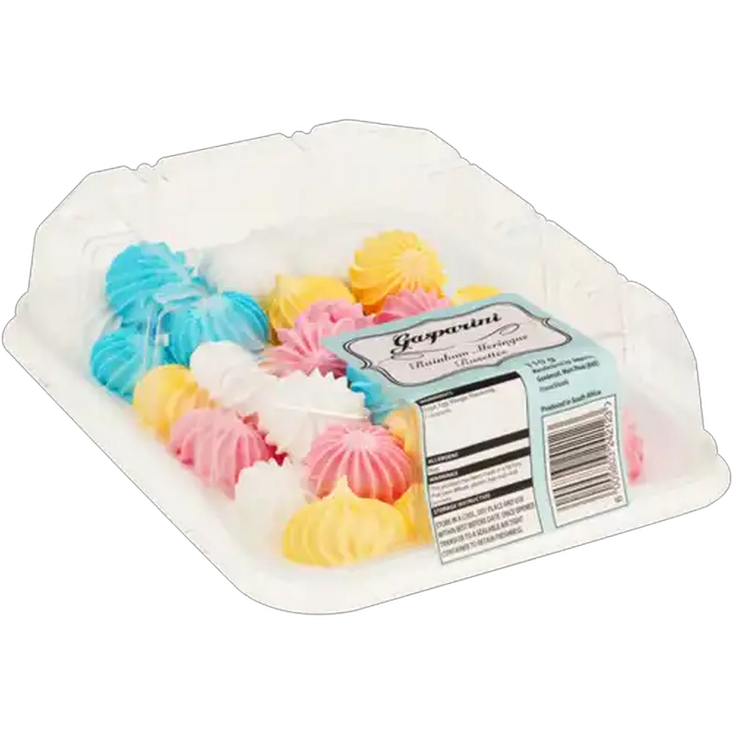 Image of Gasparini Rainbow Meringue Rosettes 110g