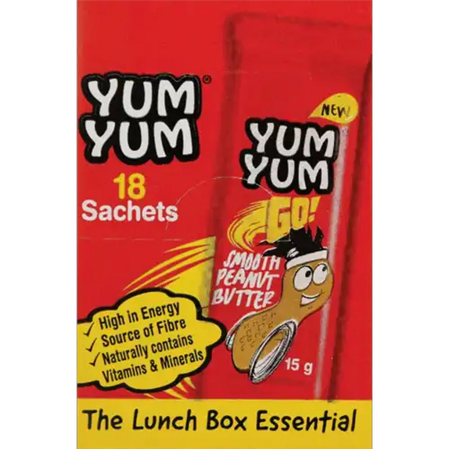 Image of Yum Yum Smooth Peanut Butter 18 x 15g