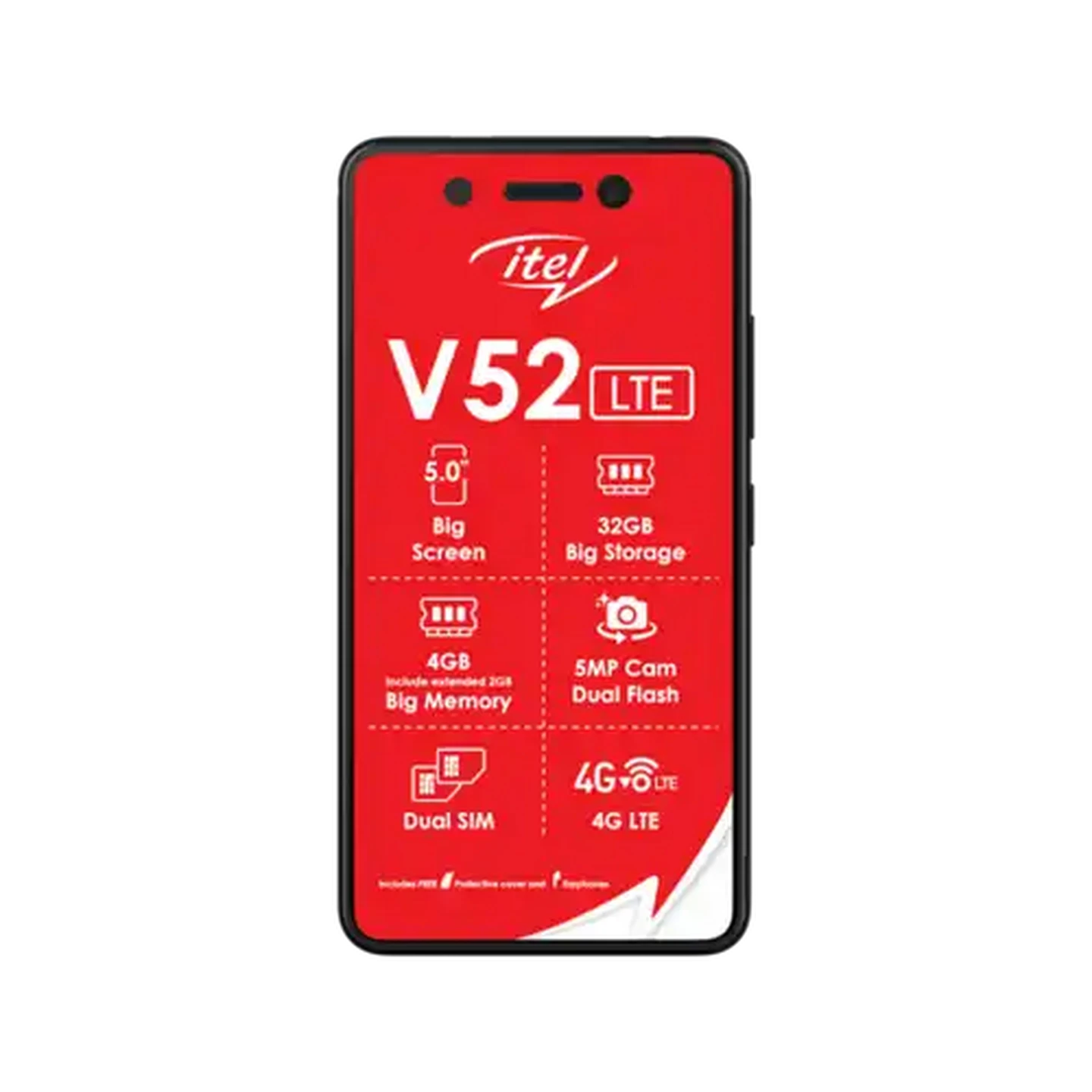Image of itel V52 Black Cellphone 4G