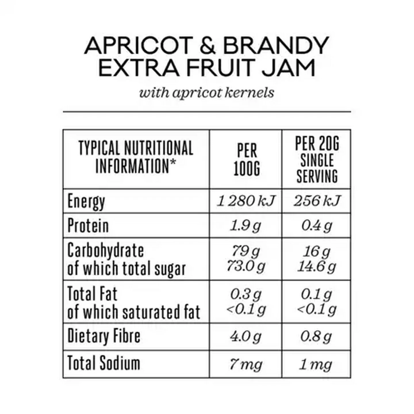 Image of Forage And Feast Apricot & Brandy Extra Fruit Jam 160g