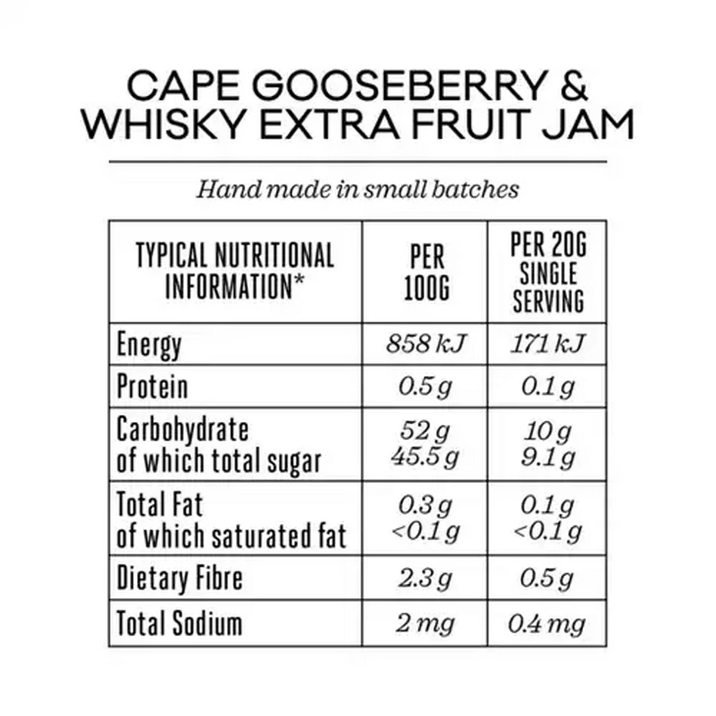 Image of Forage And Feast Cape Gooseberry & Whisky Extra Fruit Jam 160g