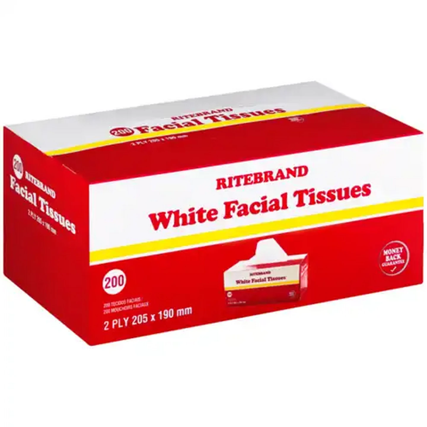 Image of Ritebrand White 2-Ply Facial Tissues 200 Pack