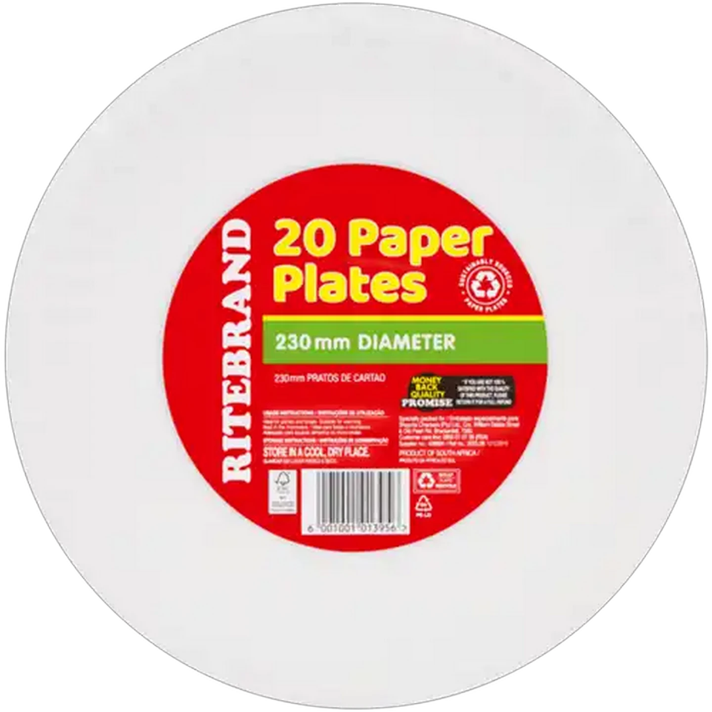 Image of Ritebrand Paper Plates 20 Pack