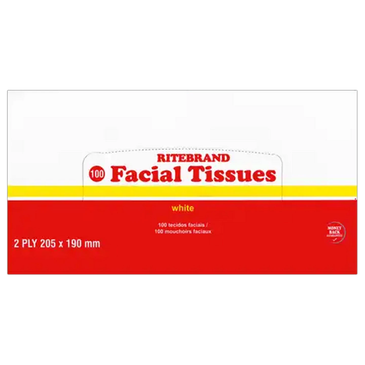 Image of Ritebrand White Facial Tissues 100 Pack