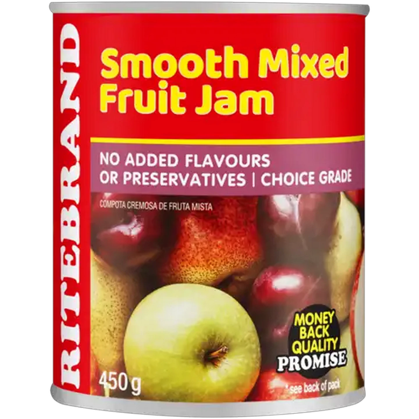 Image of Ritebrand Smooth Mixed Fruit Jam 450g