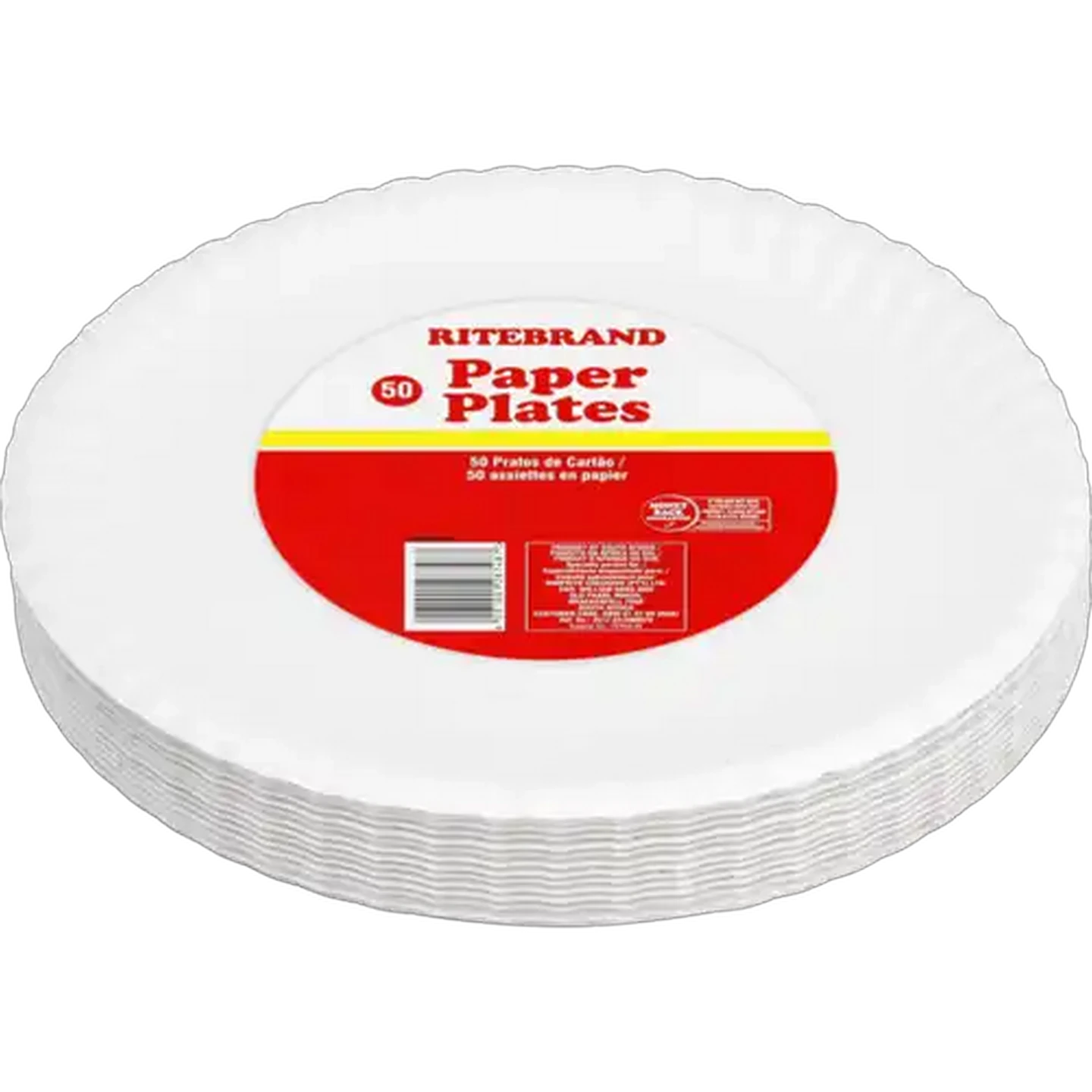 Image of Ritebrand White Paper Plates 50 Pack