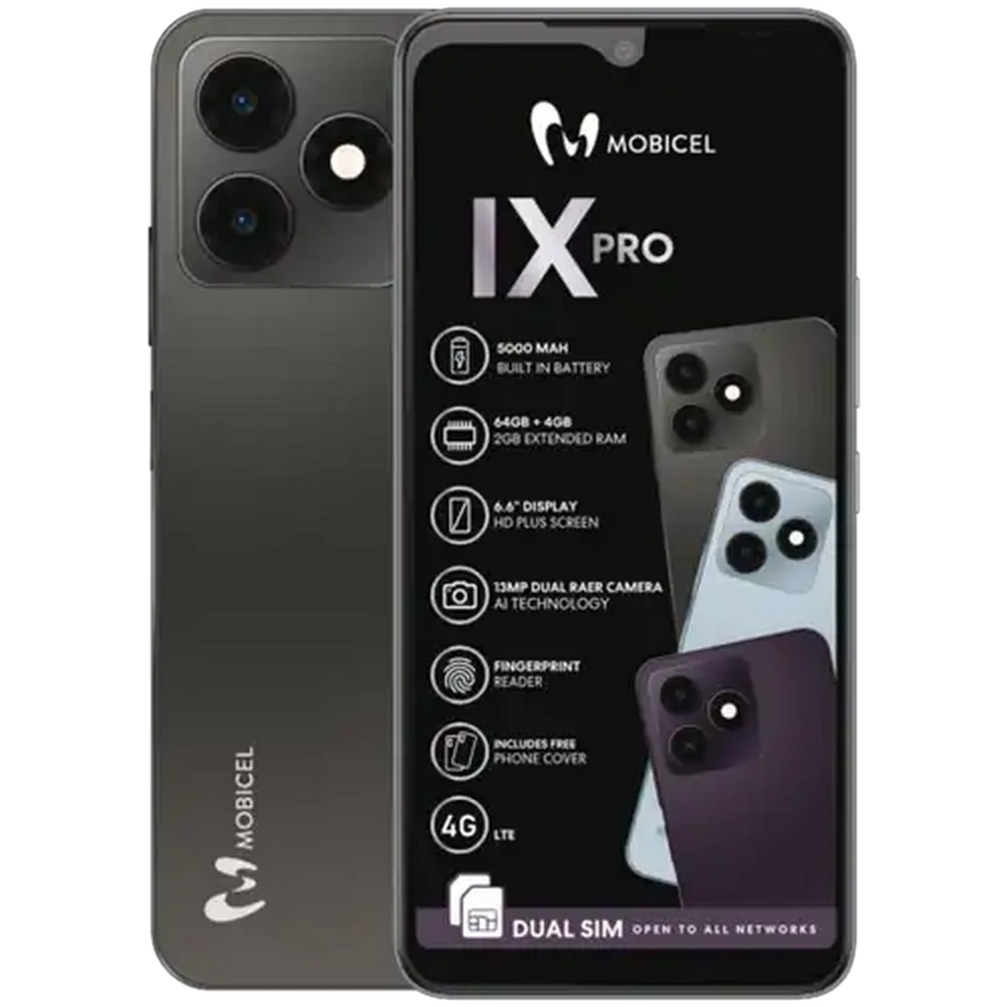 Image of Mobicel Grey IX Pro Dual SIM Smartphone Cellphone