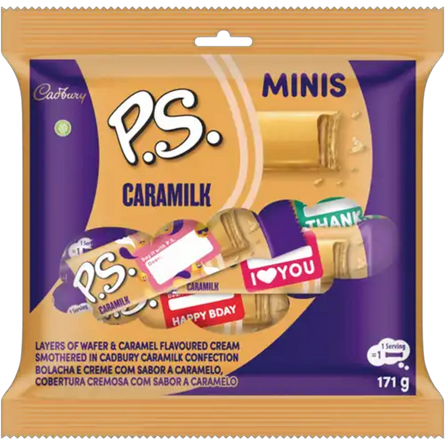 Image of Cadbury P.S. Caramilk Chocolate Bars 9 x 19g