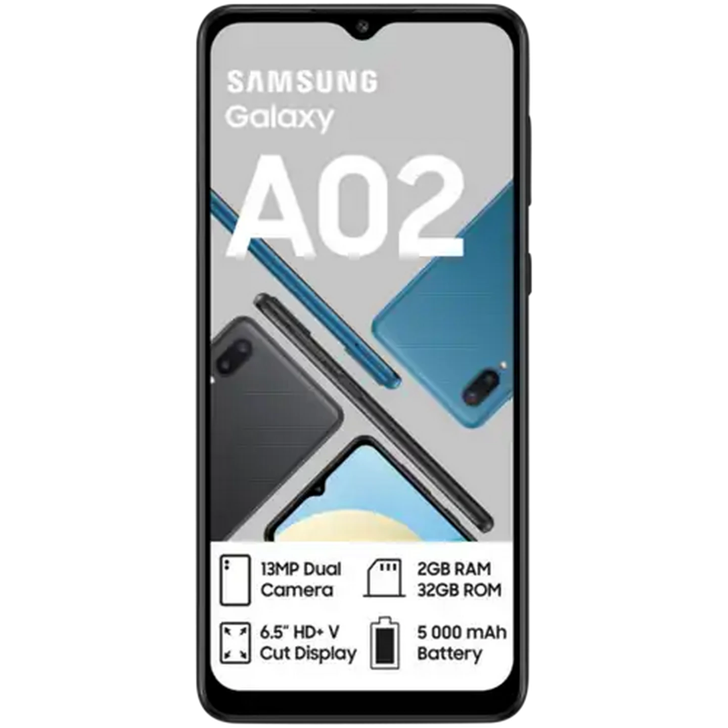 Image of SAMSUNG Galaxy Black A02 Dual Sim Smart Phone 32GB