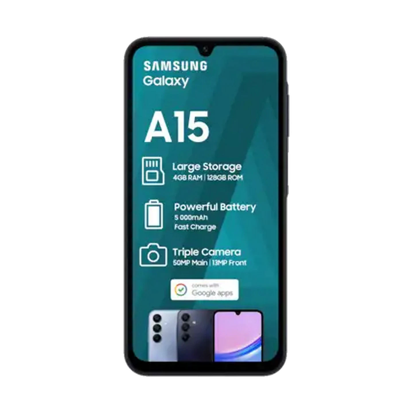 Image of Samsung Galaxy A15 Black Dual SIM Cellphone 128GB