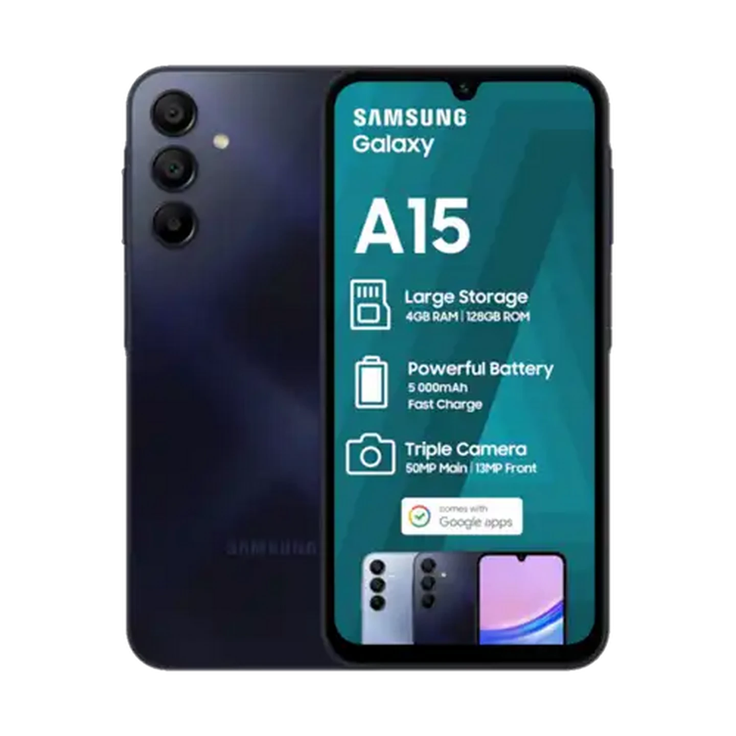 Image of Samsung Galaxy A15 Black Dual SIM Cellphone 128GB