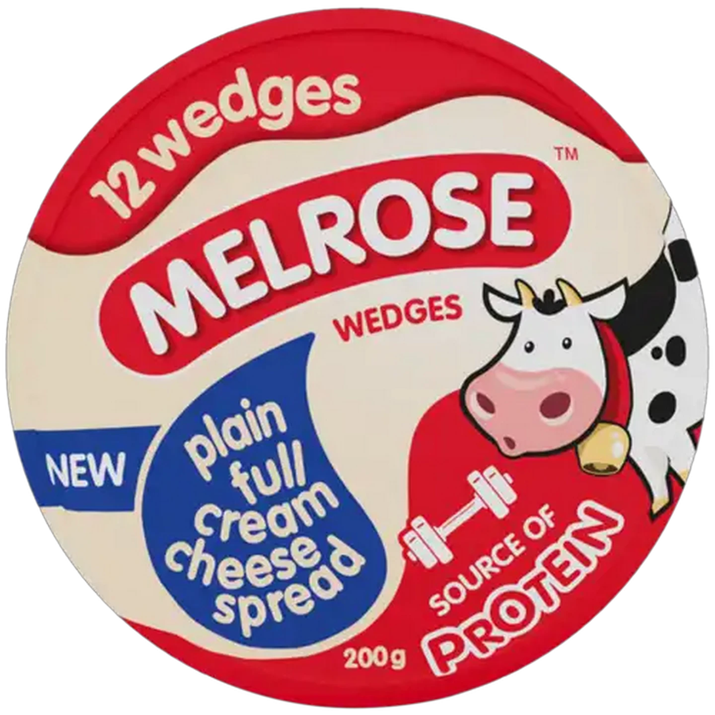 Image of Melrose Plain Full Cream Cheese Spread Wedges 12 Pack