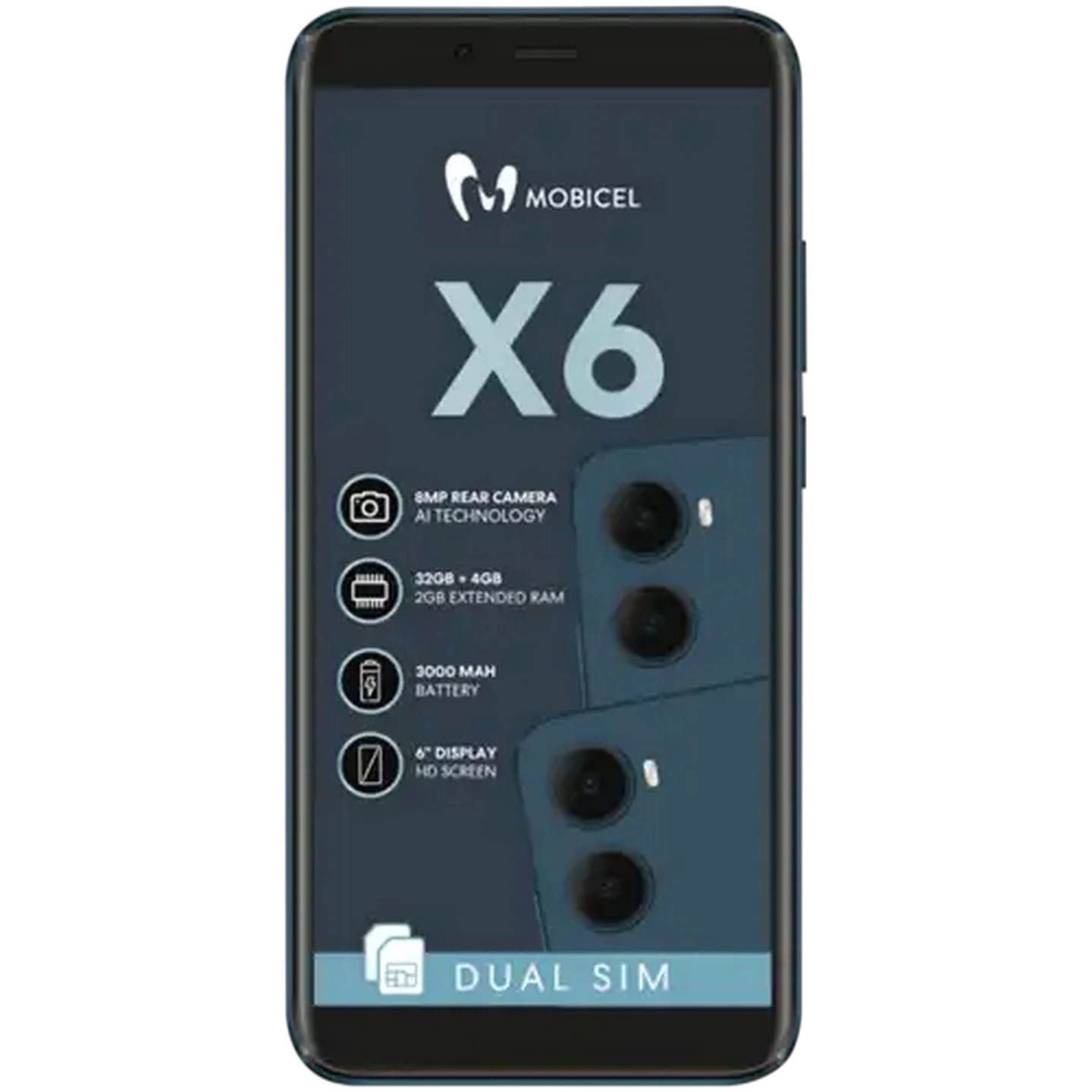 Image of Mobicel Blue X6 Dual Sim Cellphone
