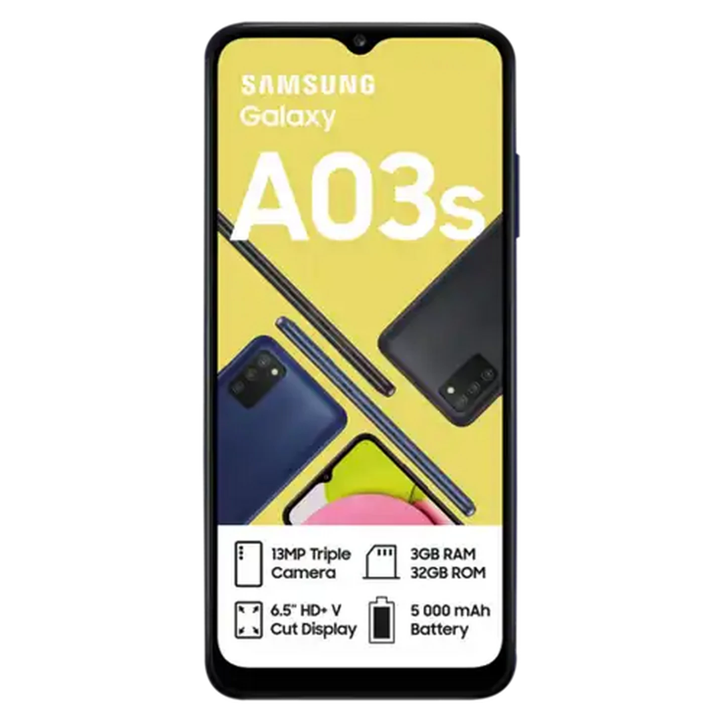 Image of SAMSUNG Galaxy A03s Blue Dual SIM Smartphone 6.5" 32GB