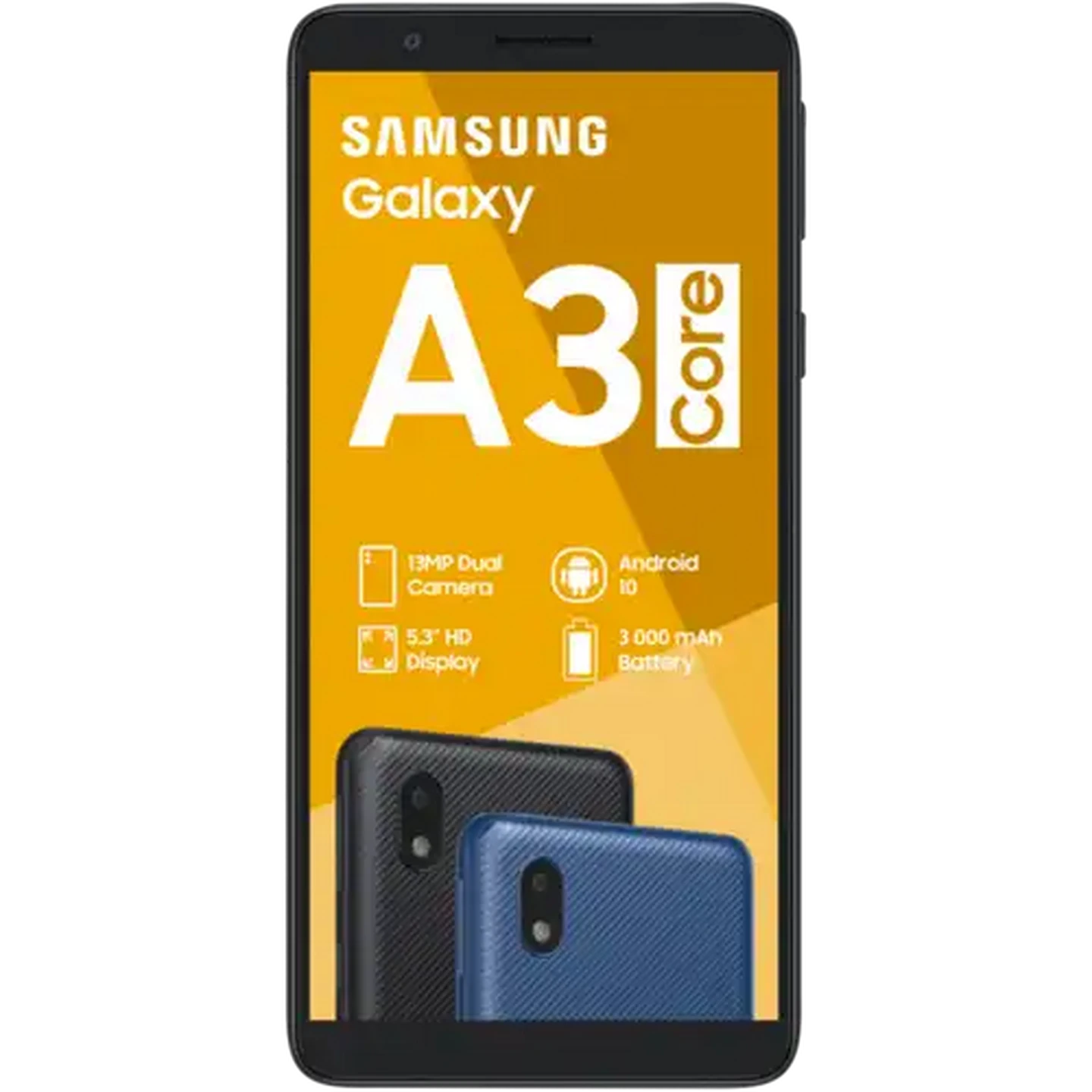 Image of SAMSUNG Galaxy Black A3 Core Dual Sim Smart Phone 16gb