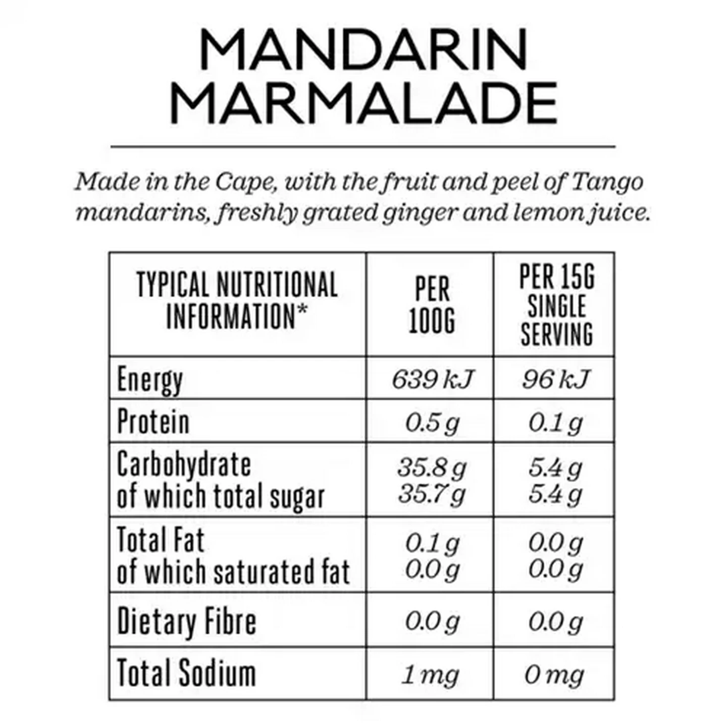 Image of Forage And Feast Tango Fruit Mandarin Marmalade 300g